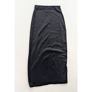 ACW Design Women's Maxi Skirt Size Small Black Velour Slit